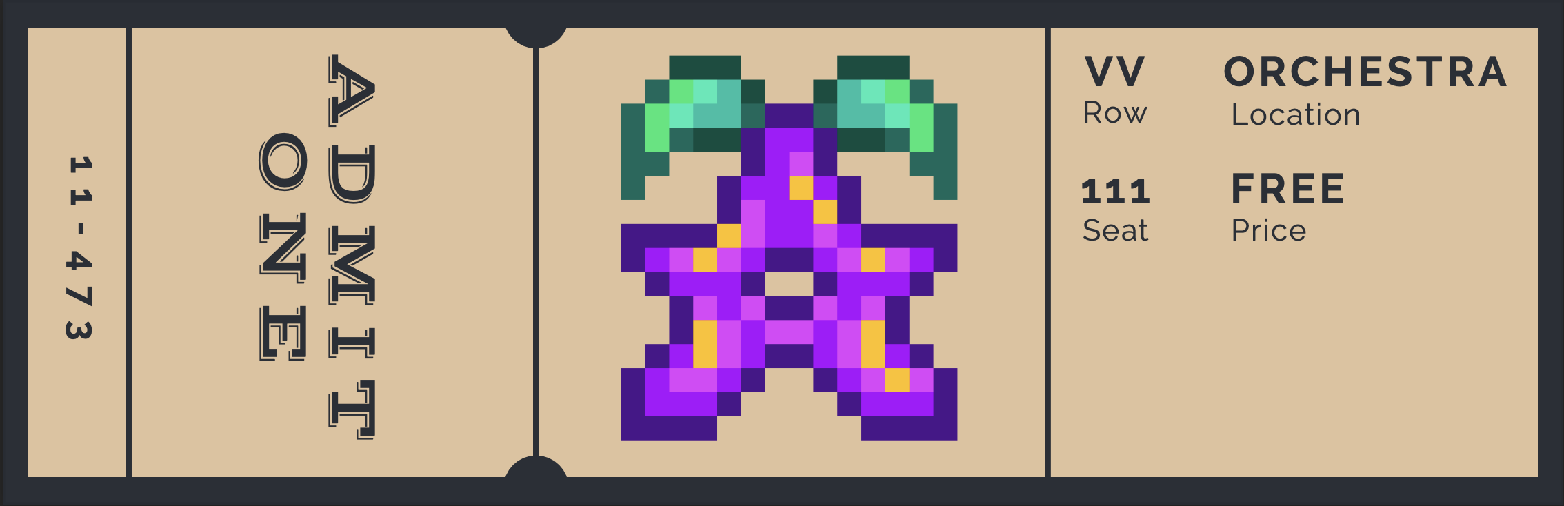 Stardew Valley Symphony Ticket - Back